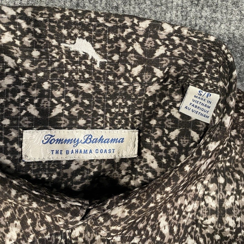 Tommy Bahama The Bahama Coast Short Sleeve Shirt Geometric Abstract Stretch - Picture 2 of 7